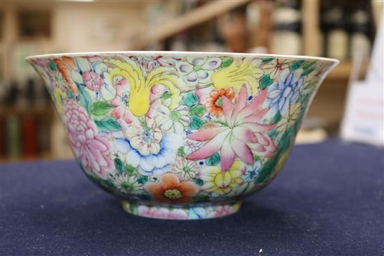 A Chinese thousand flower bowl, mark to the base, Diameter 20cm